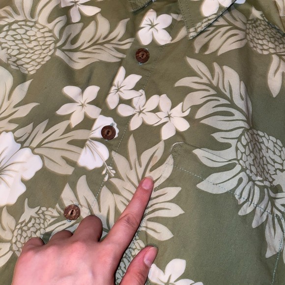 Kane Green hawaiian floral button up size large - Picture 5 of 5